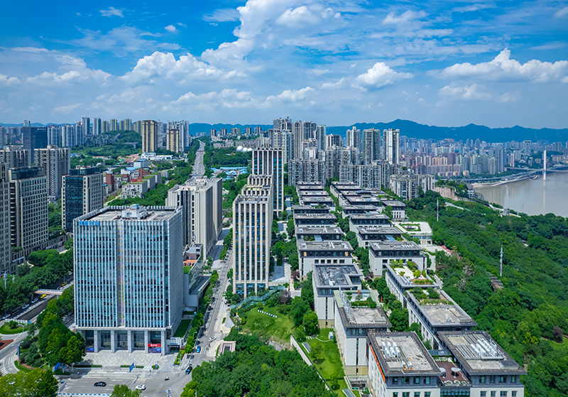 2023年8月4日，重慶，區(qū)塊鏈數(shù)字經(jīng)濟(jì)產(chǎn)業(yè)園。